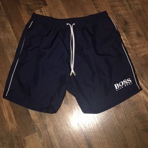 Hugo boss men’s swim shorts size small navy blue